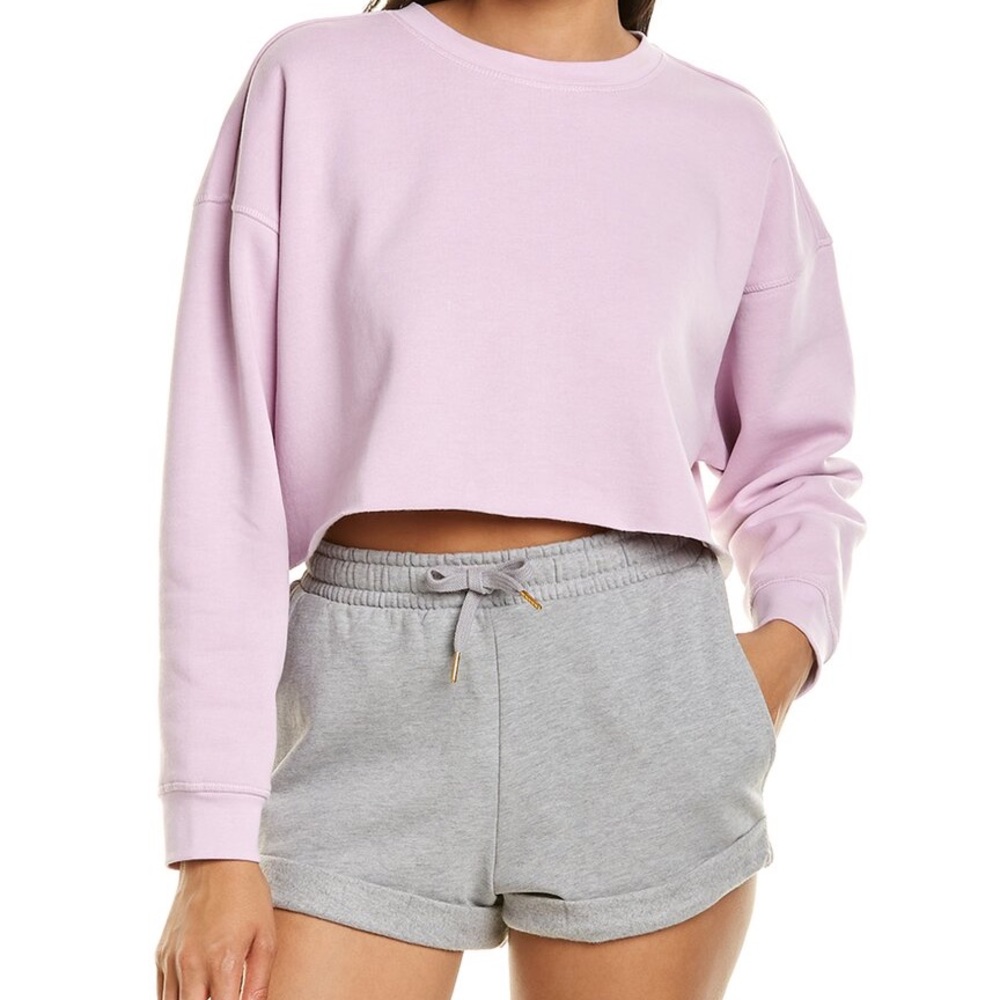 Weworewhat Lilac Cropped Sweatshirt size L